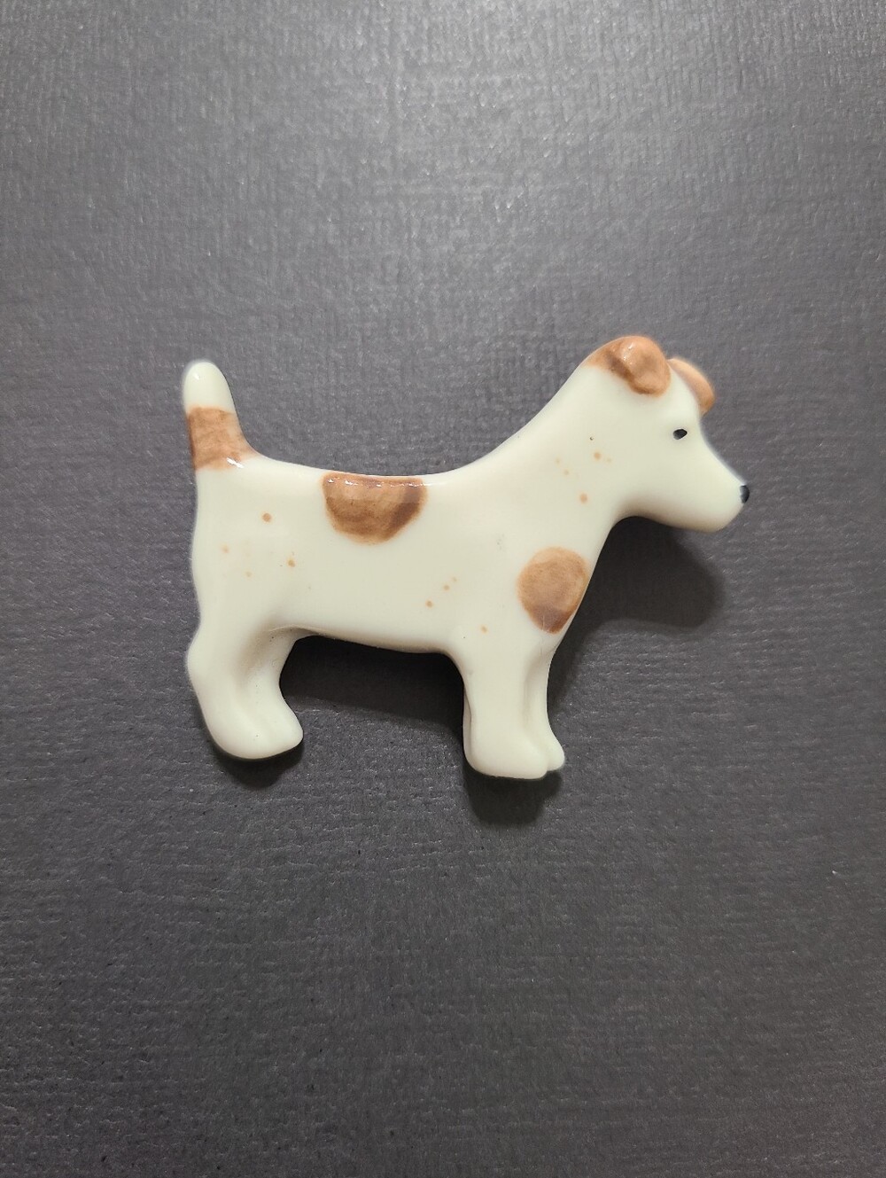 Ceramic Jack Russell Terrier Dog Brooch Pin